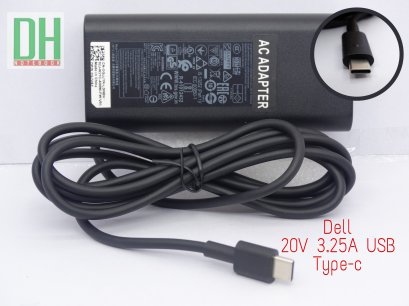 Adapter Dell 20V 3.25A USB Type-C เเท้
