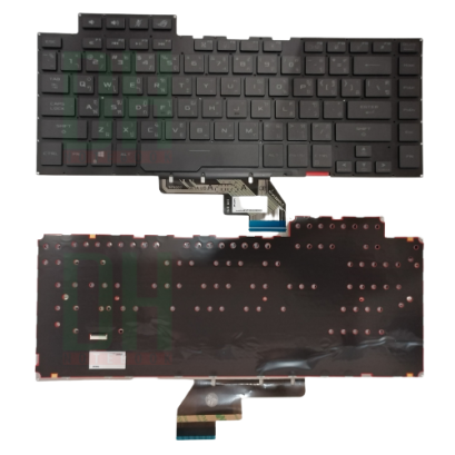แป้นพิมพ์โน๊ตบุ๊ค ASUS ROG GU502 มีไฟ RGB สีรุ้ง
