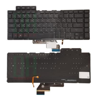 แป้นพิมพ์โน๊ตบุ๊ค ASUS ROG GU502 มีไฟ สีดำ