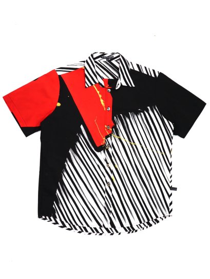 Red Casual shirts : Abstract with Black and Red