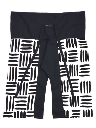 กางเกงเลสีดําและสีขาว : ลายสีดําบนพื้นหลังสีขาว