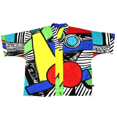 เสื้อคลุมกิโมโนหลากสี : ลายศิลปะแอปสแตรคหลากสี