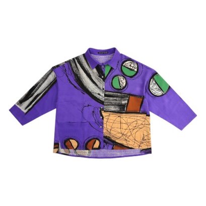 Women Long Sleeve Shirts - Purple : Clash of Curves