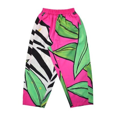 กางเกงทรงหลวมผู้หญิง - สีชมพู : ลายซีบรา แฟนตาเซีย