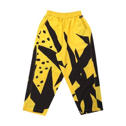 กางเกงทรงหลวมผู้หญิง - สีเหลือง : ลายเสือเหลืองในเงาไม้