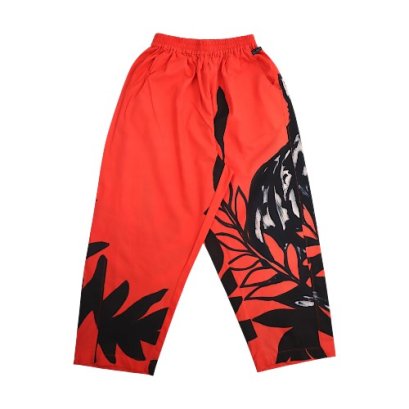 กางเกงทรงหลวมผู้หญิง - สีแดง : ลายแมวย่องเงา