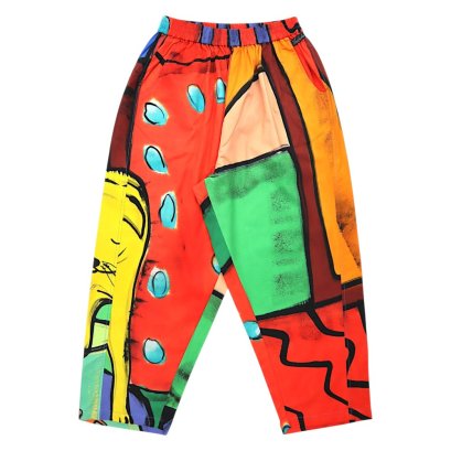 Women Cropped ankle pants - Red : Yellow Cat, Goldfish Bowl &amp; Red Plane