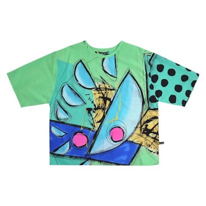 Over size t-shirt - Green : Fragmented Form