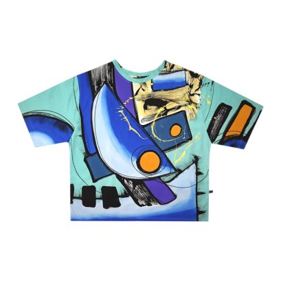 เสื้อตัวหลวม - สีฟ้า : ลายโครงสร้างแห่งวงโคจร