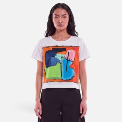 Woman Crop Blouse - White : The Unity of Hues
