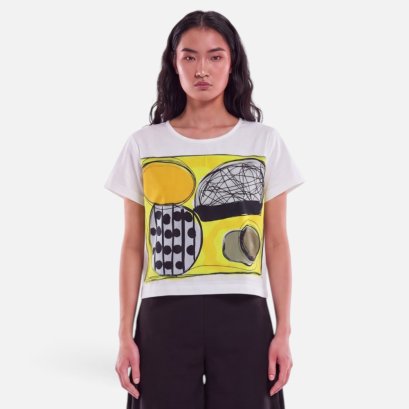 Woman Crop Blouse - White : The Radiant Cycle
