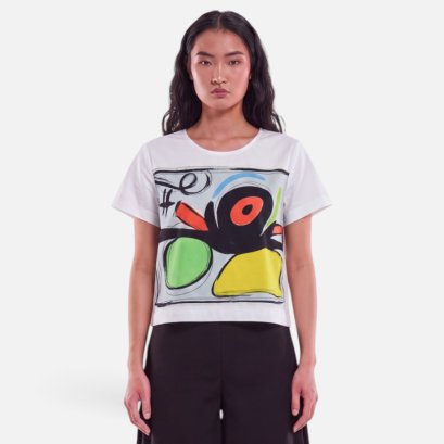 Woman Crop Blouse - White : The Melody of Freedom