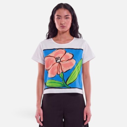 Woman Crop Blouse - White : The Singular Bloom