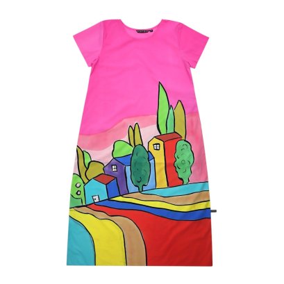 Woman Dress - Pink : The Fuchsia Horizon Muse