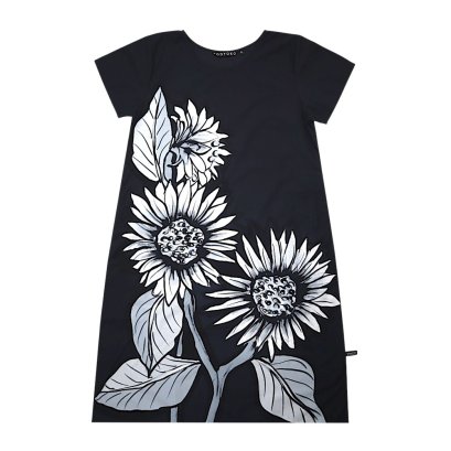 Woman Dress - Black : Midnight Sunflower
