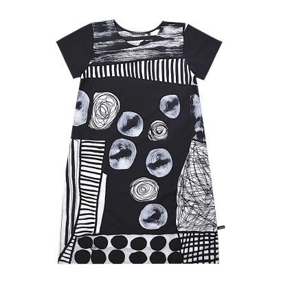 Woman Dress - Black : The Rhythmic Noir Collage