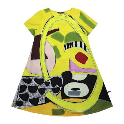 Woman Dress - Yellow : Symphony of Forms