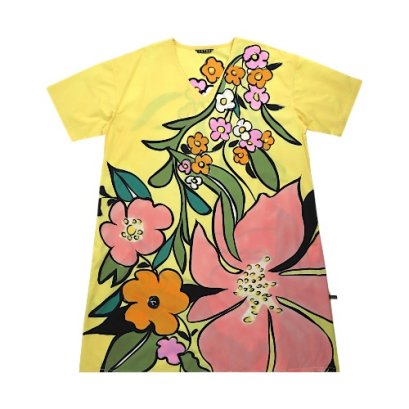 เดรสผู้หญิง - สีเหลือง : ลายมนต์เสน่ห์จากดอกไม้