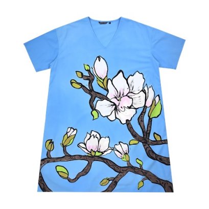 Women Tunic dress - Blue : Magnolia Dream