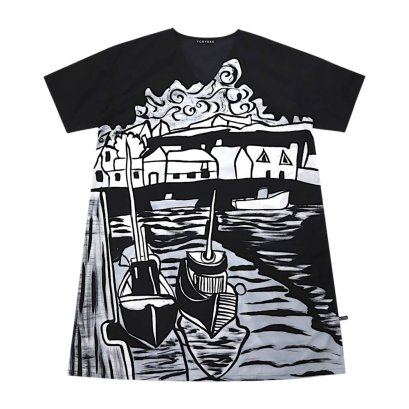 Women Tunic dress - Black : The Monochrome Harbor