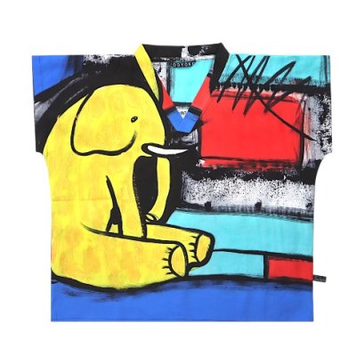 Woman Blouse - Blue : Elephant in the Frame