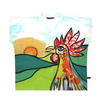 Woman Blouse - Blue : Chic Bantam at Sunrise