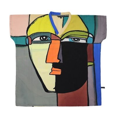 Multicolor blouse : Picasso with colorful blocks
