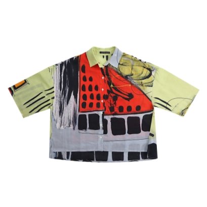 Woman Casual shirts - Cream : Abstract Urban