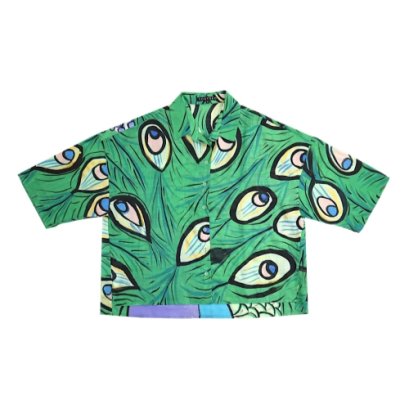Woman Casual shirts - Green : Dancing Peacock
