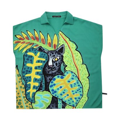 Woman Blouse - Green : The Emerald Jungle Camo