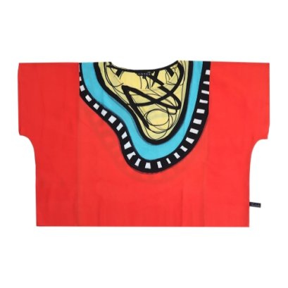 Woman Crop Top - Red : Abstract Embrace