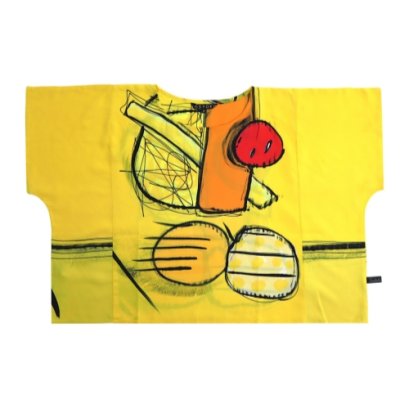 เสื้อครอปผู้หญิง - สีเหลือง : ลายศิลป์จากความเผลอ