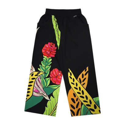 Woman Relax Pants - Black : Cockatoo’s Midnight Camouflage