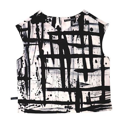 Woman Tank tops - Black : Black line graphic art