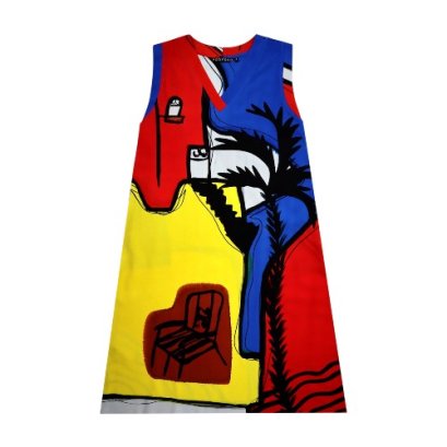 เดรสผู้หญิงแขนกุด - หลากสี : ลายการพักผ่อนช่วงฤดูร้อน