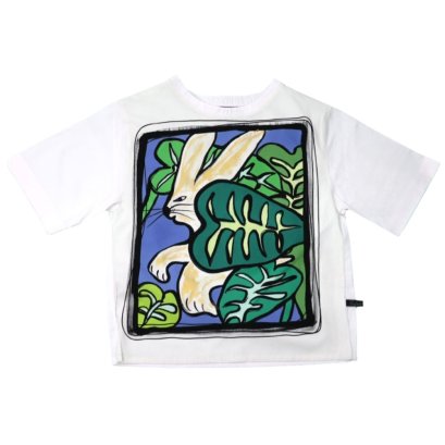 Woman blouse - White : Little rabbit in the bush