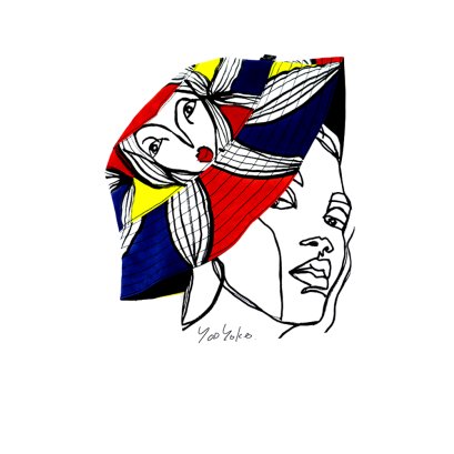 Multicolor Bucket Hat : Woman's Tri-Color Face