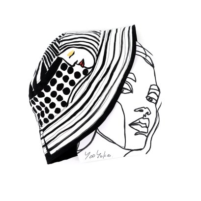 Black Bucket Hat : Graphic Woman