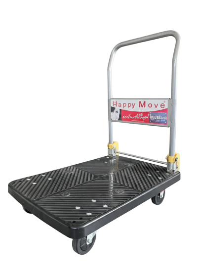 รถเข็นของสีดำพับเก็บได้ รับน้ำหนัก150กก.พื้นไม่เป็นสนิม แฮนด์จับพับเก็บได้ ล้อไม่ทำให้พื้นเป็นรอย