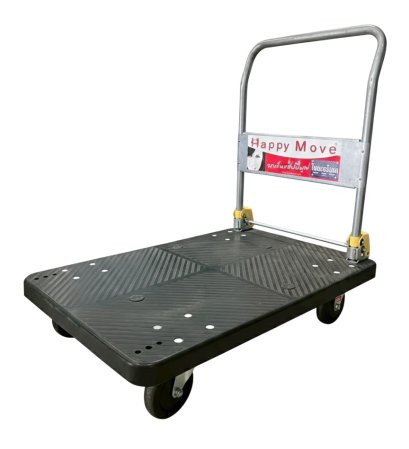 รถเข็นของสีดำพับเก็บได้ รับน้ำหนัก300กก.พื้นไม่เป็นสนิม แฮนด์จับพับเก็บได้ ล้อไม่ทำให้พื้นเป็นรอย