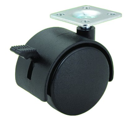 ลูกล้อไนล่อนดำ2นิ้ว(50มม) ล้อแป้นเบรก ล้อเฟอร์นิเจอร์ ล้อโต๊ะ ล้อตู้ ล้อเตียง ยี่ห้อ Tiger พร้อมส่ง