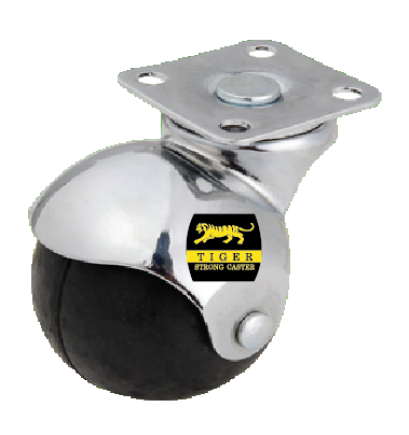 ลูกล้อยางบอล1.5นิ้ว(38มม.),2นิ้ว(50มม) ล้อแป้นหมุน ล้อเฟอร์นิเจอร์ ล้อโต๊ะ ล้อตู้ ล้อเตียง ยี่ห้อ Tiger พร้อมส่ง