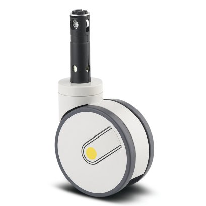 ลูกล้อคู่สื่อไฟฟ้าระบบเซ็นทรัลล็อกCentral locking2ระบบ ลูกล้อ5นิ้วแกน32มม. ลูกล้อเตียงผู้ป่วย ล้อเตียงโรงพยบาล TENTE