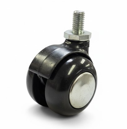 ลูกล้อไนล่อนคู่1.5นิ้วสกรู8มม. ล้อสกรูหมุนนุ่มนวล ล้อเฟอร์นิเจอร์ ล้อโต๊ะ ล้อตู้ ล้อเตียง ตรา HASHIMOTO พร้อมส่ง (1ลูก)