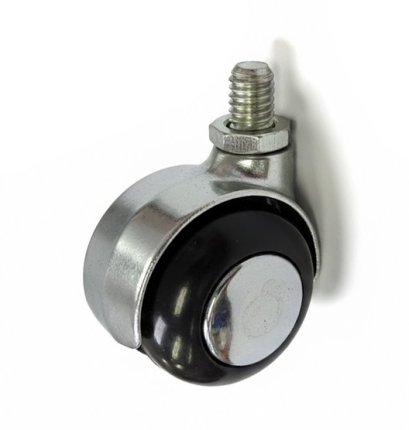 ลูกล้อไนล่อนคู่1.5นิ้ว ล้อสกรูหมุนนุ่มนวล ล้อเฟอร์นิเจอร์ ล้อโต๊ะ ล้อตู้ ล้อเตียง ตรา HASHIMOTO พร้อมส่ง (1ลูก)