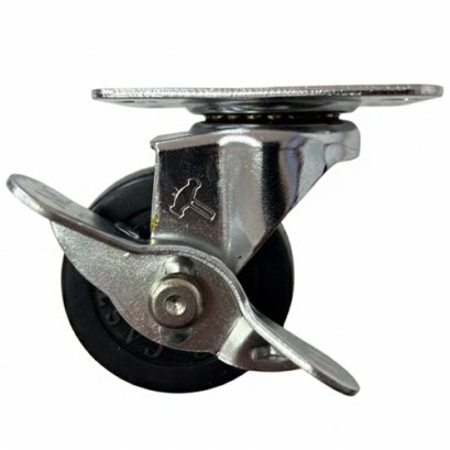 ลูกล้อ2นิ้วยางดำแป้นเบรก คุณภาพสูง รับน้ำหนัก 30-70 กก. รุ่น 415E-R ตรา Hammer (1ลูก)