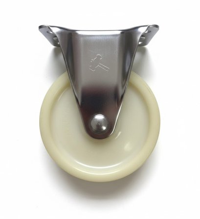 ลูกล้อไนล่อน6นิ้วแป้นตาย STL ขาสแตนเลส คุณภาพสูง รับน้ำหนัก 190-285 กก. รุ่น 320SR-N150 ตรา Hammer