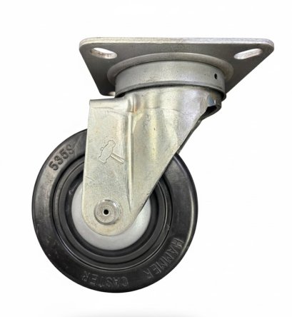 ลูกล้อ6นิ้วยางดำแป้นหมุน แกนยางดำ คุณภาพสูง รับน้ำหนัก 230-345 กก. รุ่น 535S-R150 ตรา Hammer