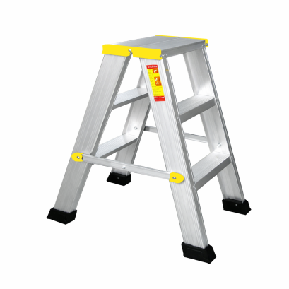 บันไดอลูมิเนียมขึ้นได้ 2 ทาง 3ขั้น บันไดช่าง บันไดพับได้ พร้อมส่ง 52185