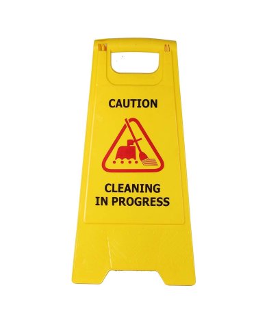 ป้ายเตือนกำลังทำความสะอาด Cleaning in progress / Wet Floor ป้ายเตือนพื้นเปียก ตรา HORECAT 56022